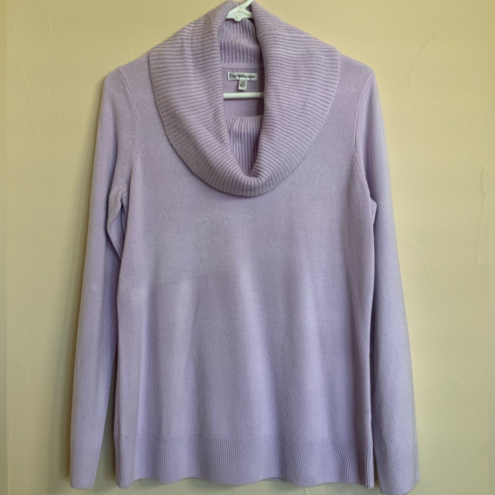 Purple Cowl-Neck Sweater, Size M Medium